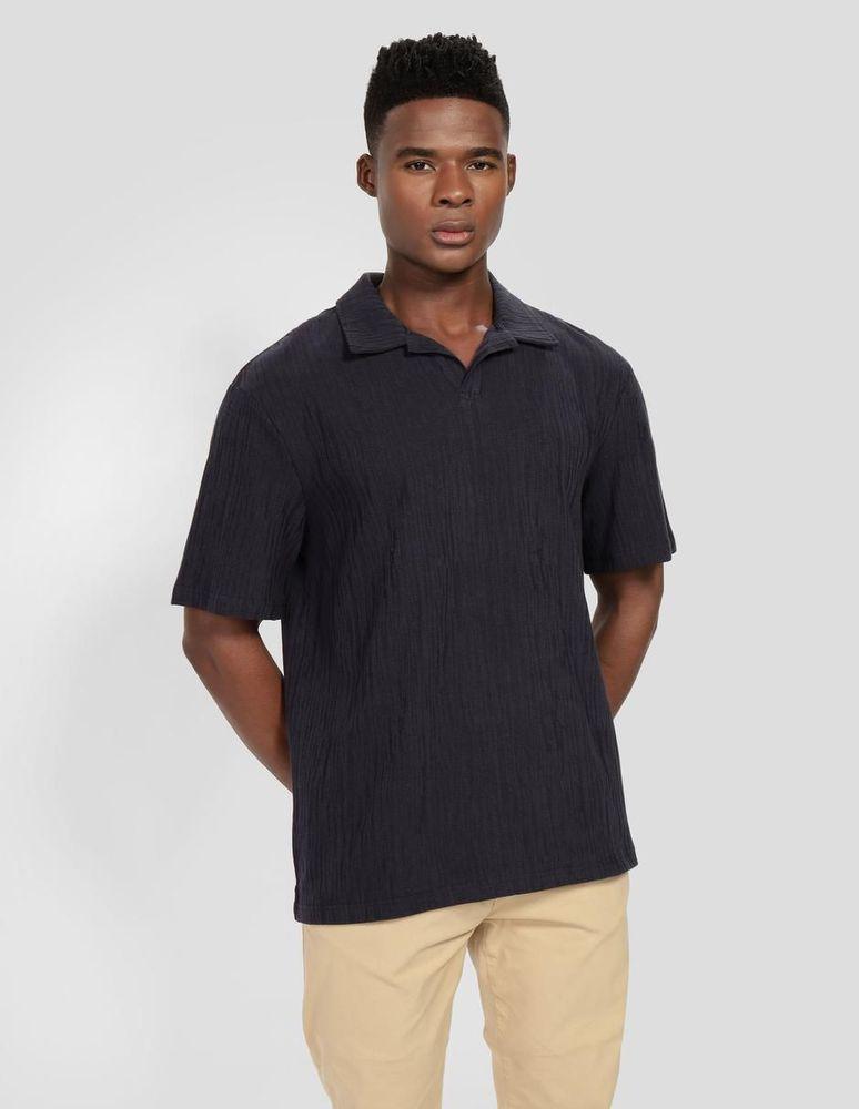 Polera Loose Fit Ss Cn Knit Azul-0