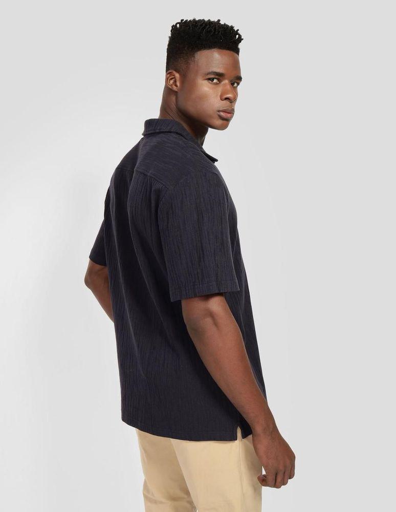 Polera Loose Fit Ss Cn Knit Azul-1
