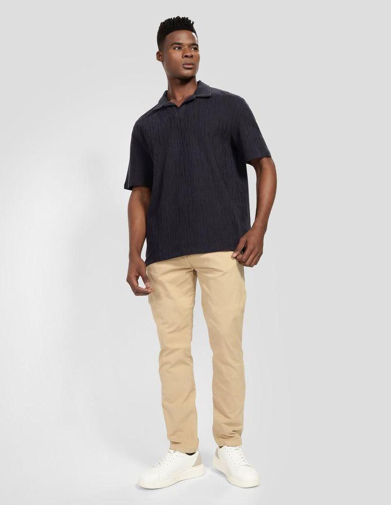 Polera Loose Fit Ss Cn Knit Azul-3