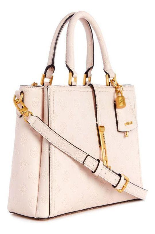 Cartera Guess Mujer James Logo Girlfriend Satchel Rosado-1