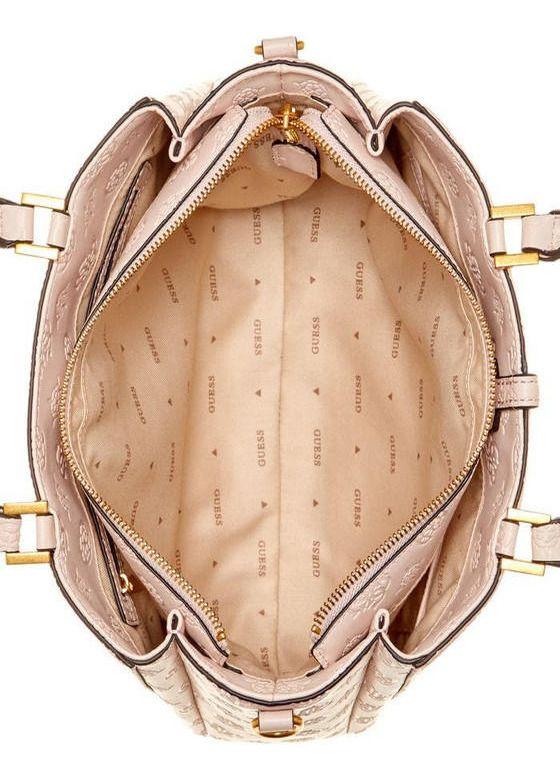 Cartera Guess Mujer James Logo Girlfriend Satchel Rosado-3