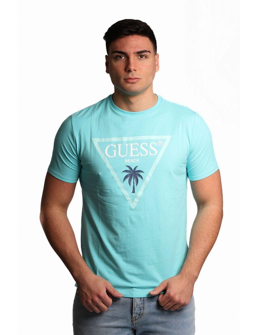 Polera Ss Cn Triangle Palm Tee Azul-0