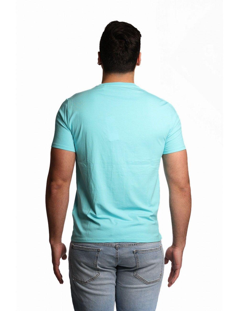 Polera Ss Cn Triangle Palm Tee Azul-1