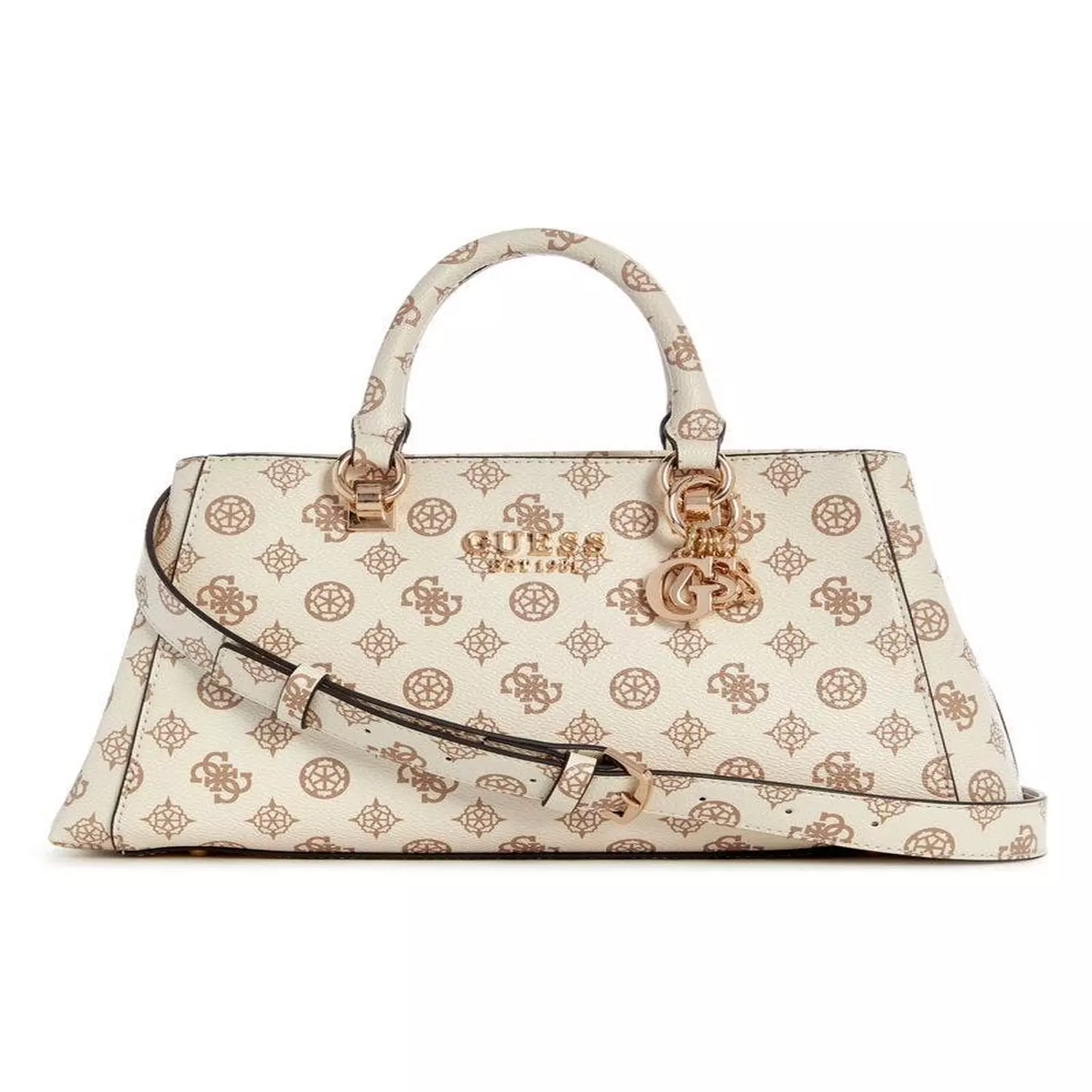 Cartera Guess Mujer Evelune Girlfriend Satchel Blanco-0