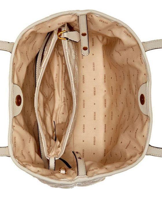 Cartera Guess Mujer Vikky Tote Crema-3