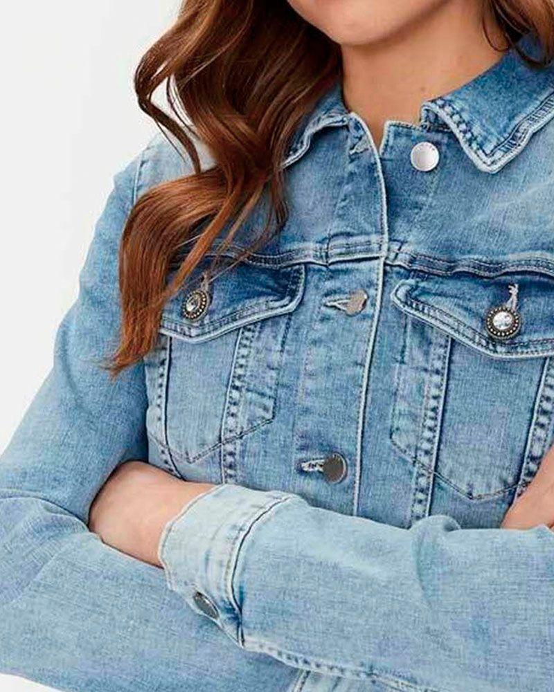Chaqueta Guess Mujer Delya Trucker Denim-1