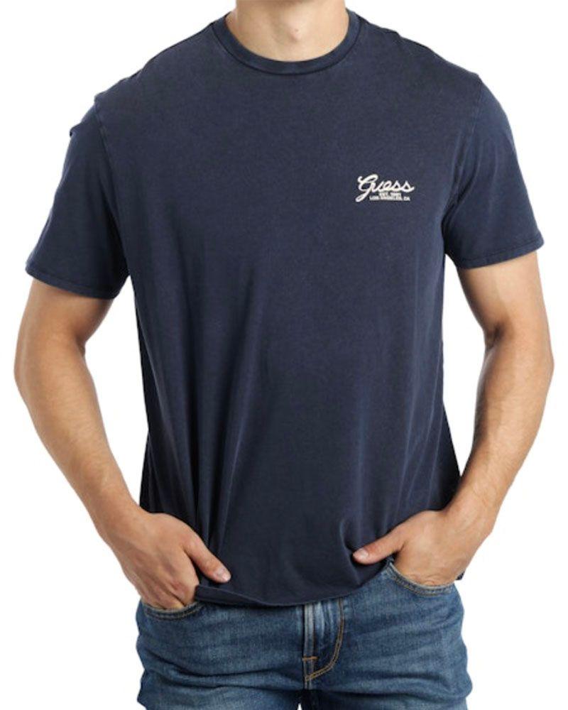 Polera Ss Bsc Script Logo Tee Azul Hombre-0