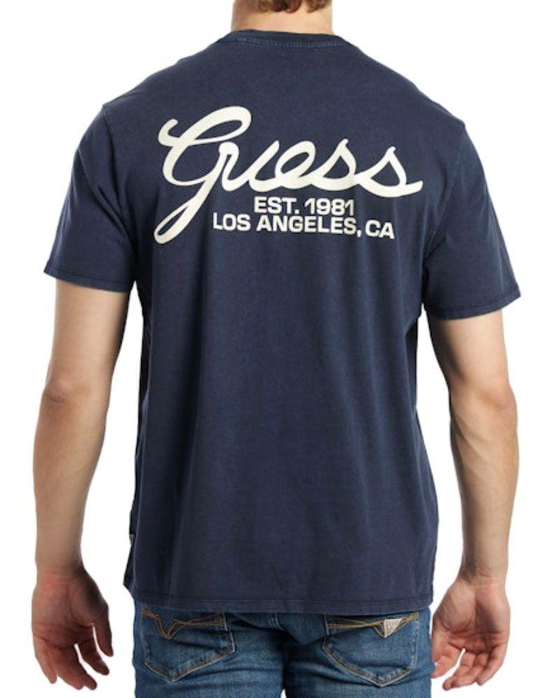 Polera Ss Bsc Script Logo Tee Azul Hombre-1