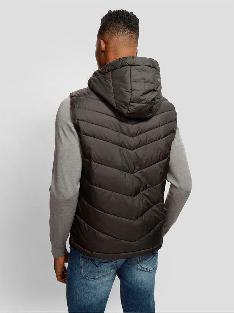 Chaqueta Guess Hombre Light Puffa Vest Negro-3