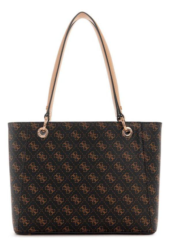 Cartera Guess Mujer Noelle Small Noel Tote Café Oscuro-2