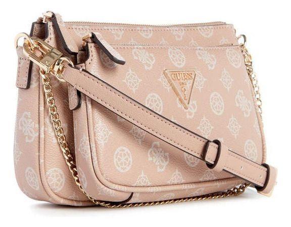Cartera Guess Mujer Noelle Dbl Pouch Crossbody Rosado.-1