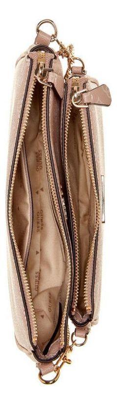 Cartera Guess Mujer Noelle Dbl Pouch Crossbody Rosado.-3