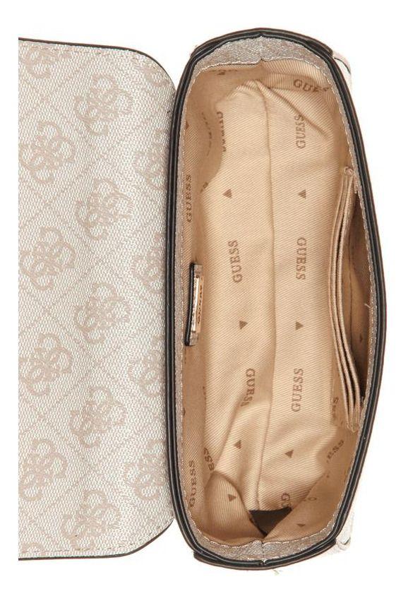 Mini Cartera Guess Mujer Didi Mini Crossbody Flap Crema-3