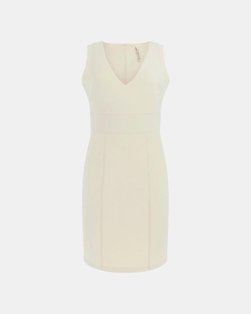 Vestido Guess Mujer Sl V Neck Scuba Dress Café-4