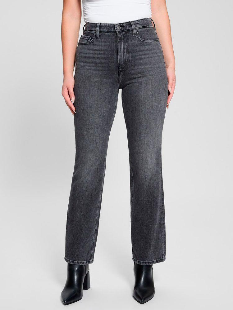 Jeans Guess Mujer 80S Straight Gris-1