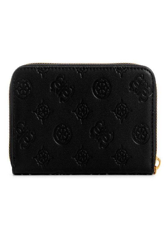 Billetera Guess Mujer James Logo Slg Medium Zip Arnd Negro-1