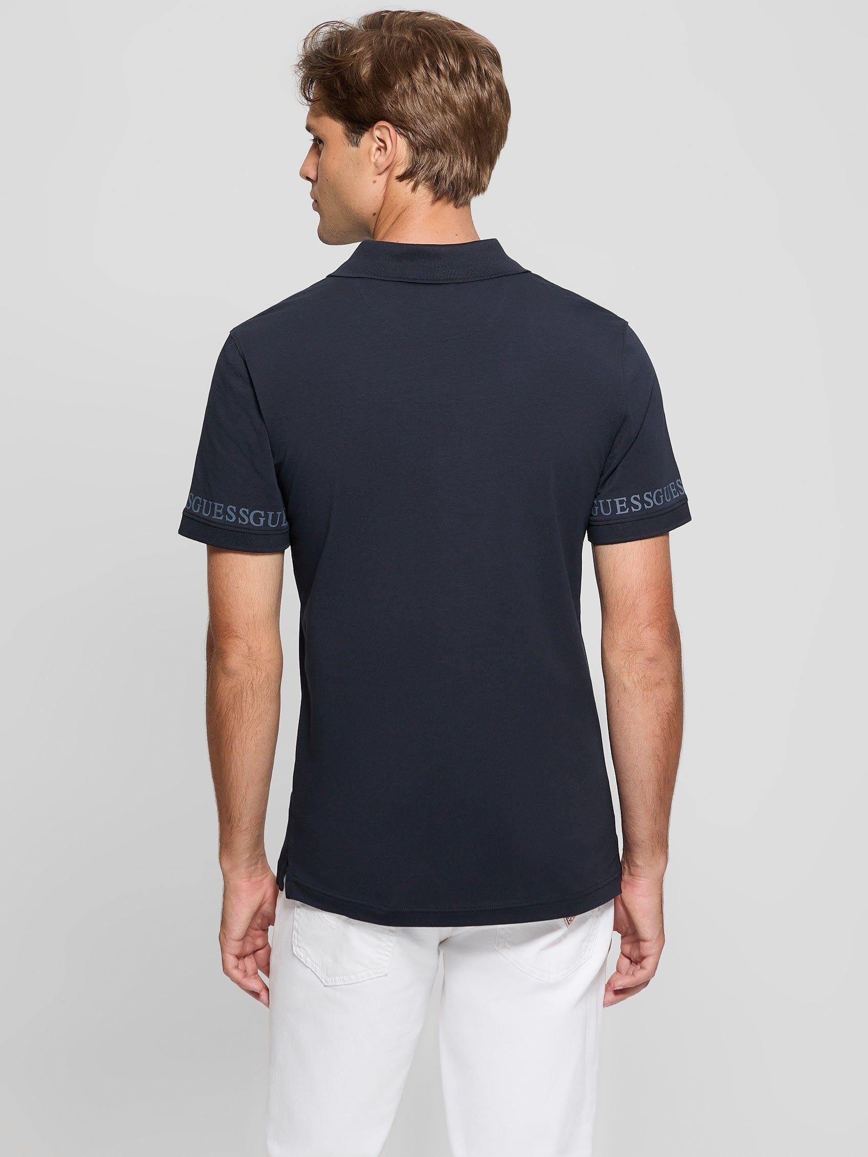 Polera Guess Hombre Nolan Ss Polo Azul.-3