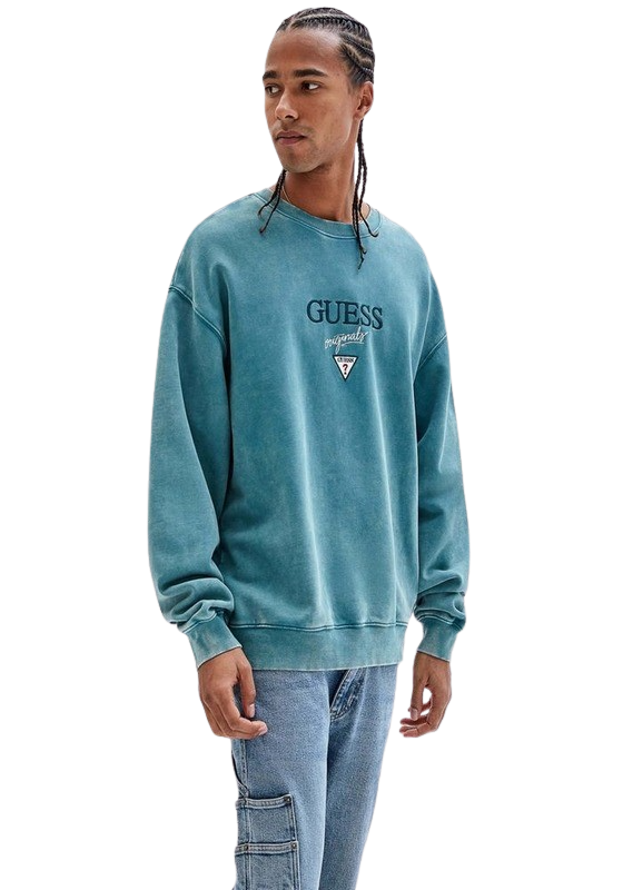 Poleron Guess Hombre Activewear Tops Azul-0