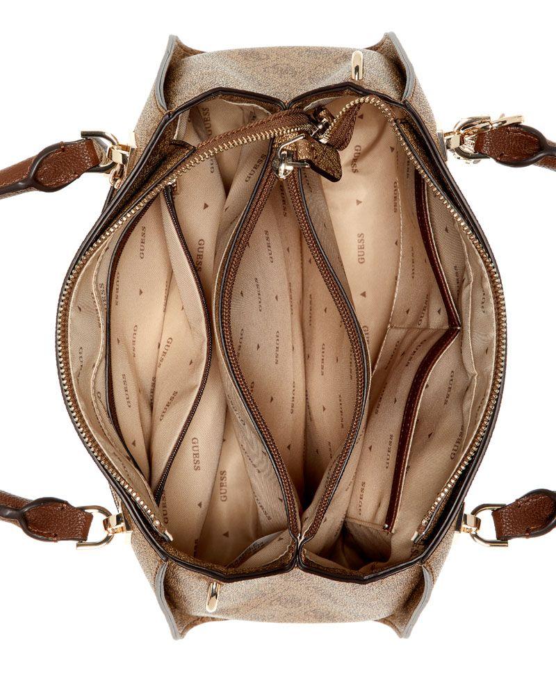 Cartera Noelle Ii Luxury Satchel Café Marrón-3