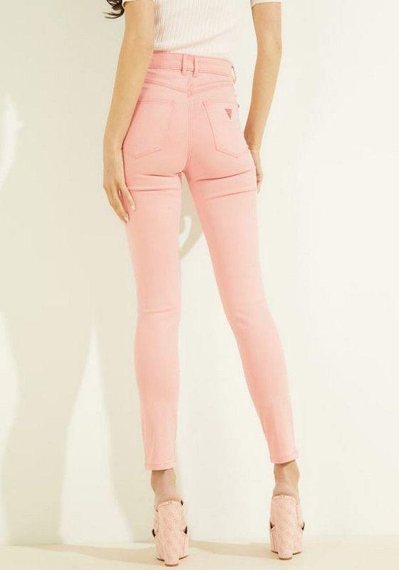 Pantalón Guess Mujer 1981 Skinny Rosa-2