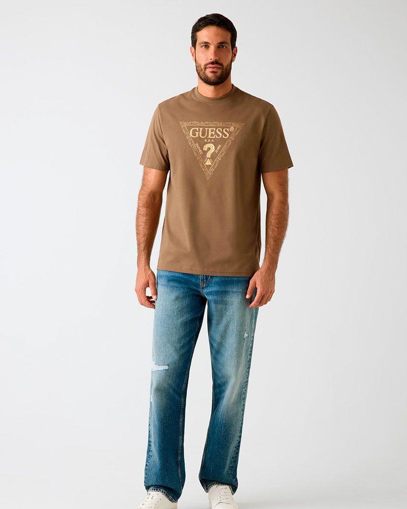 Polera Ss Cn Golden Triangle Tee Marrón-1