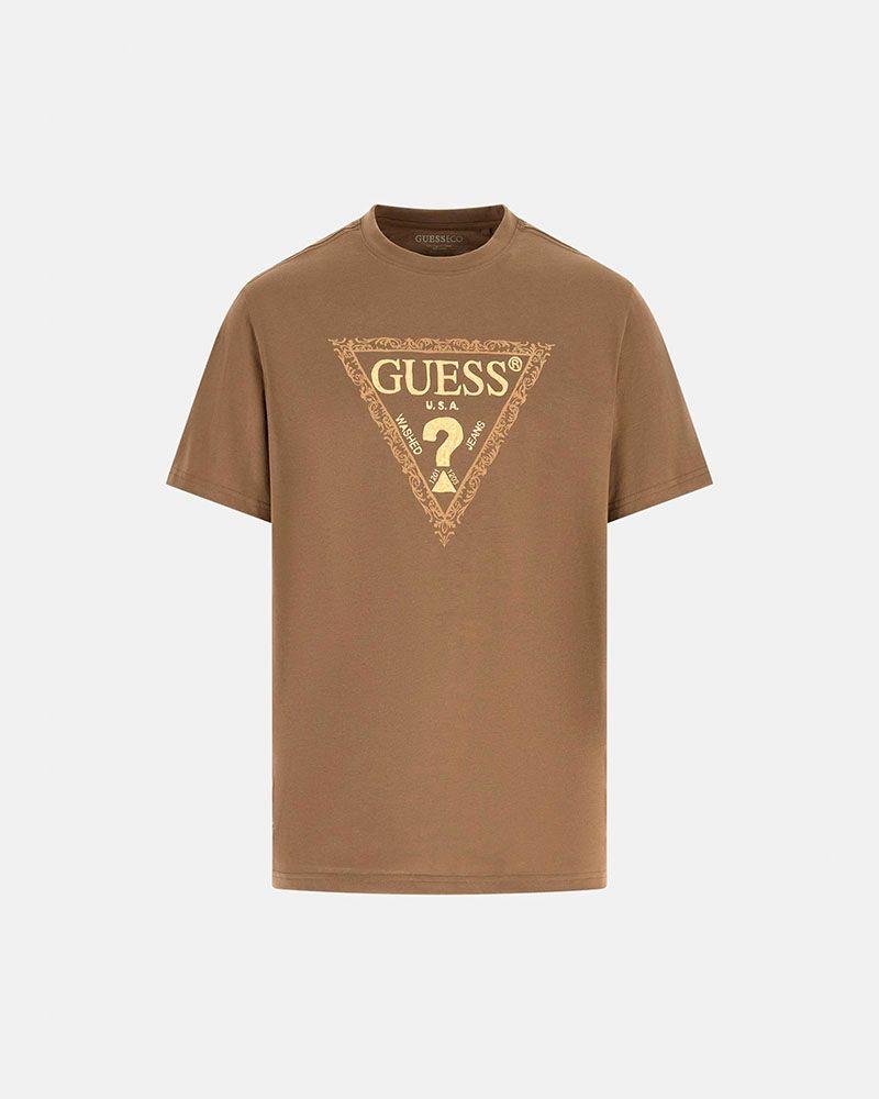 Polera Ss Cn Golden Triangle Tee Marrón-3