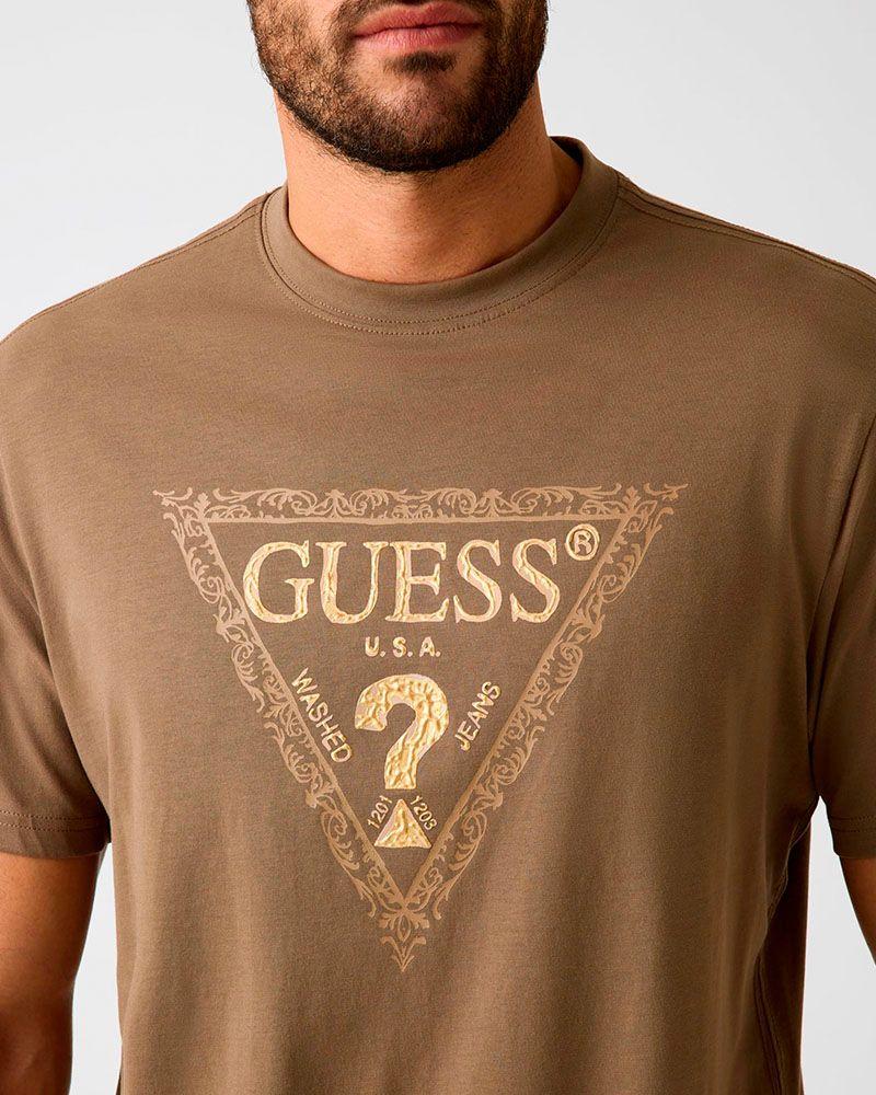 Polera Ss Cn Golden Triangle Tee Marrón-4