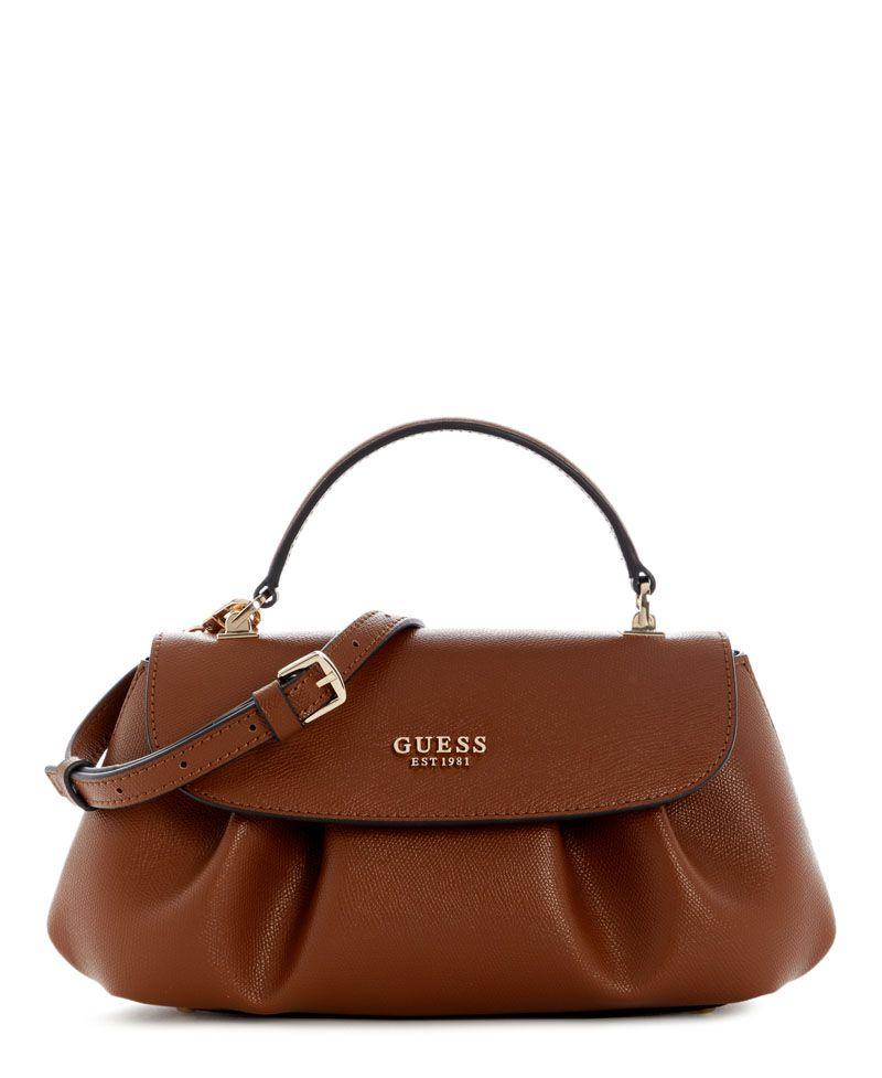 Cartera Amorette Top Handle Flap Marron-0