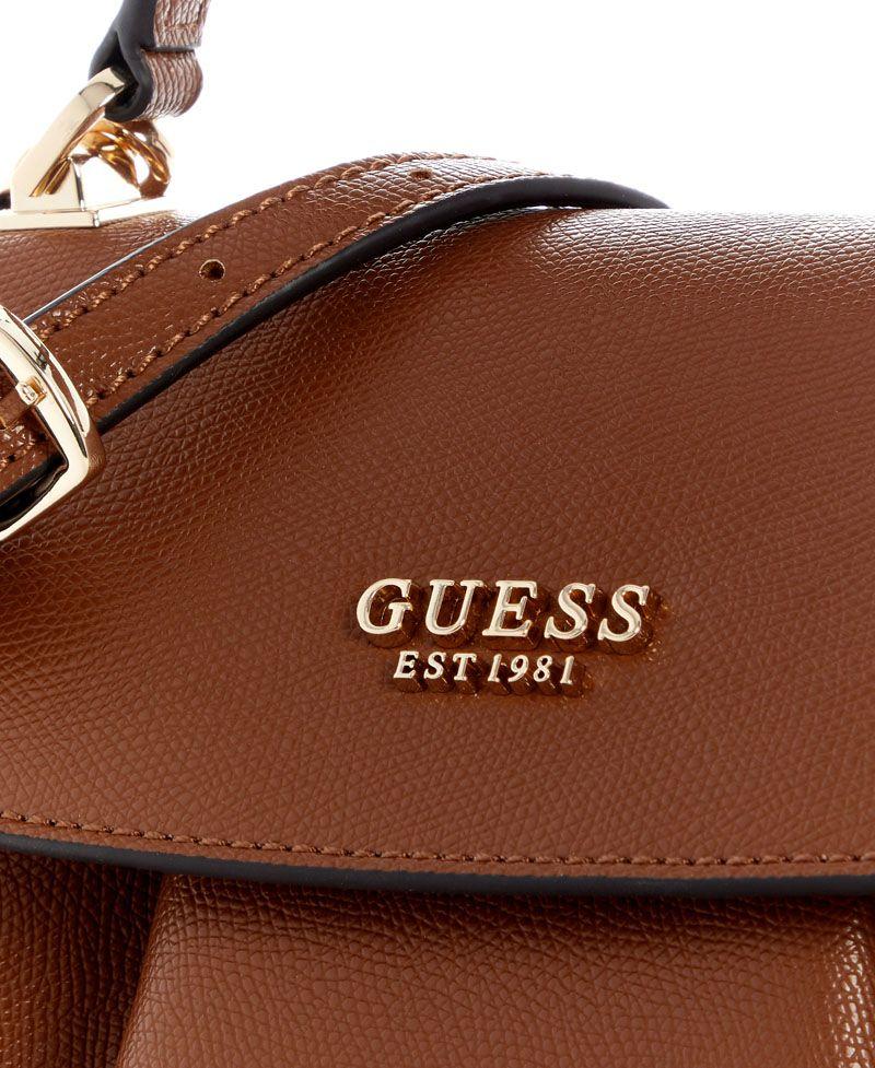 Cartera Amorette Top Handle Flap Marron-2