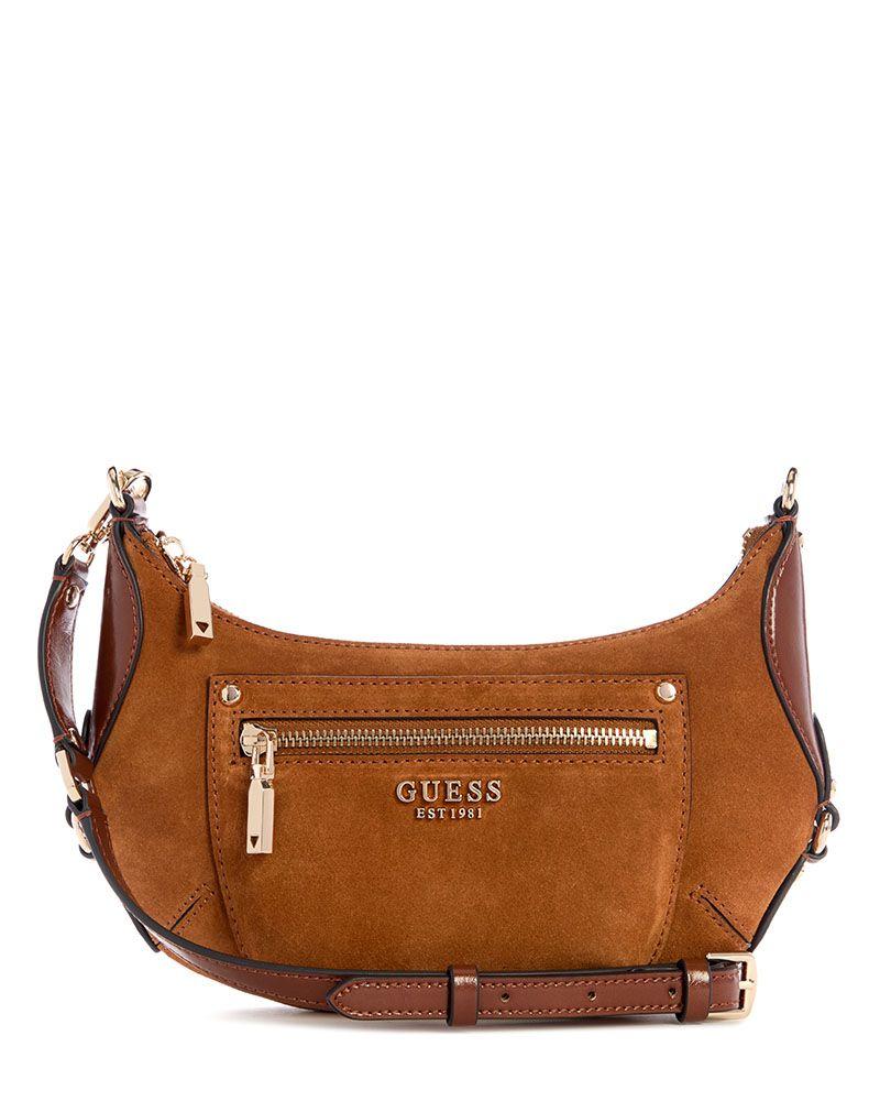 Mini Cartera Guess Mujer Marsha Mini Crossbody Café-0