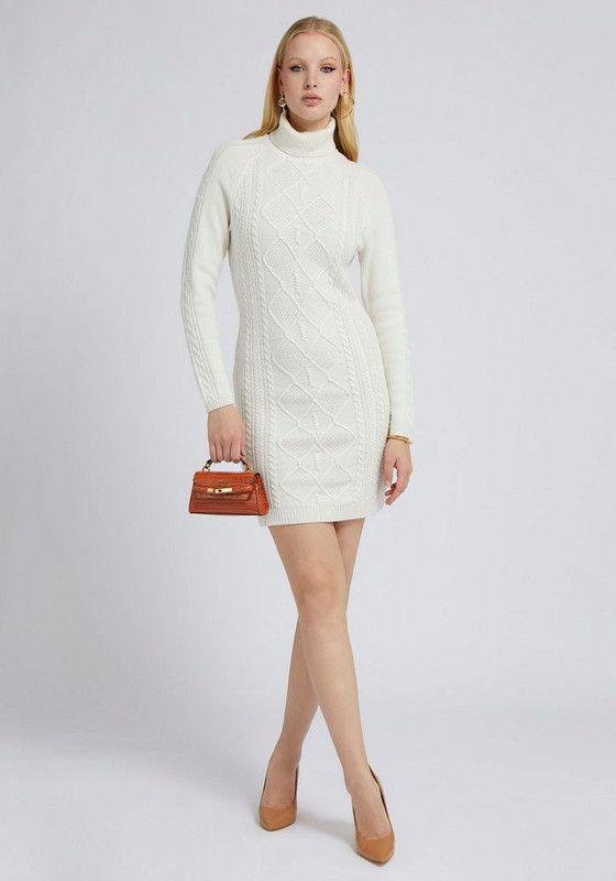 Vestido Guess Mujer Elisabeth Dress Sweater Blanco-1