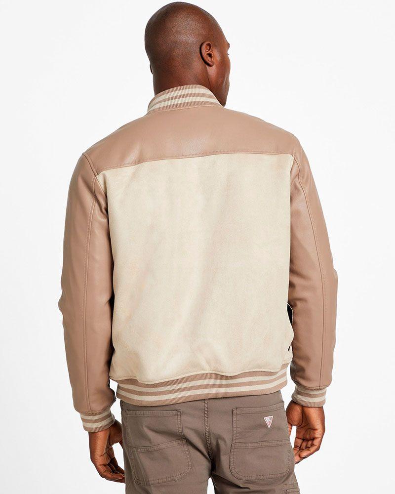 Chaqueta Guess Hombre Varsity Bomber Café-2