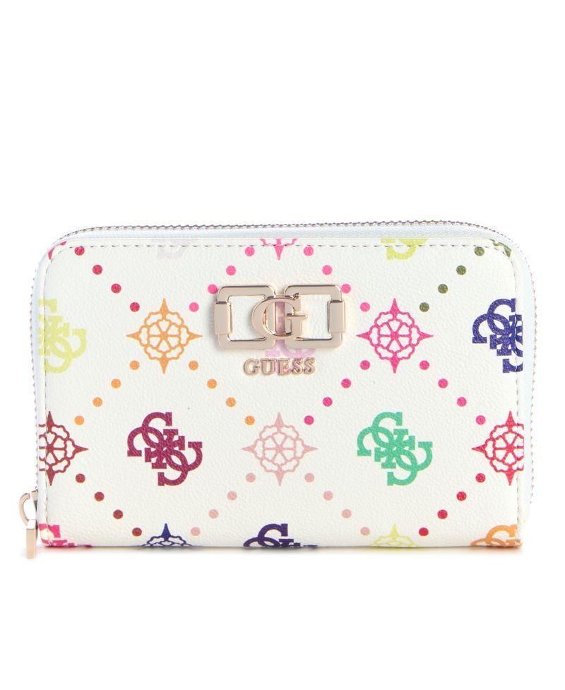 Billetera Emelie Logo Slg Med Zip Around Blanco-0