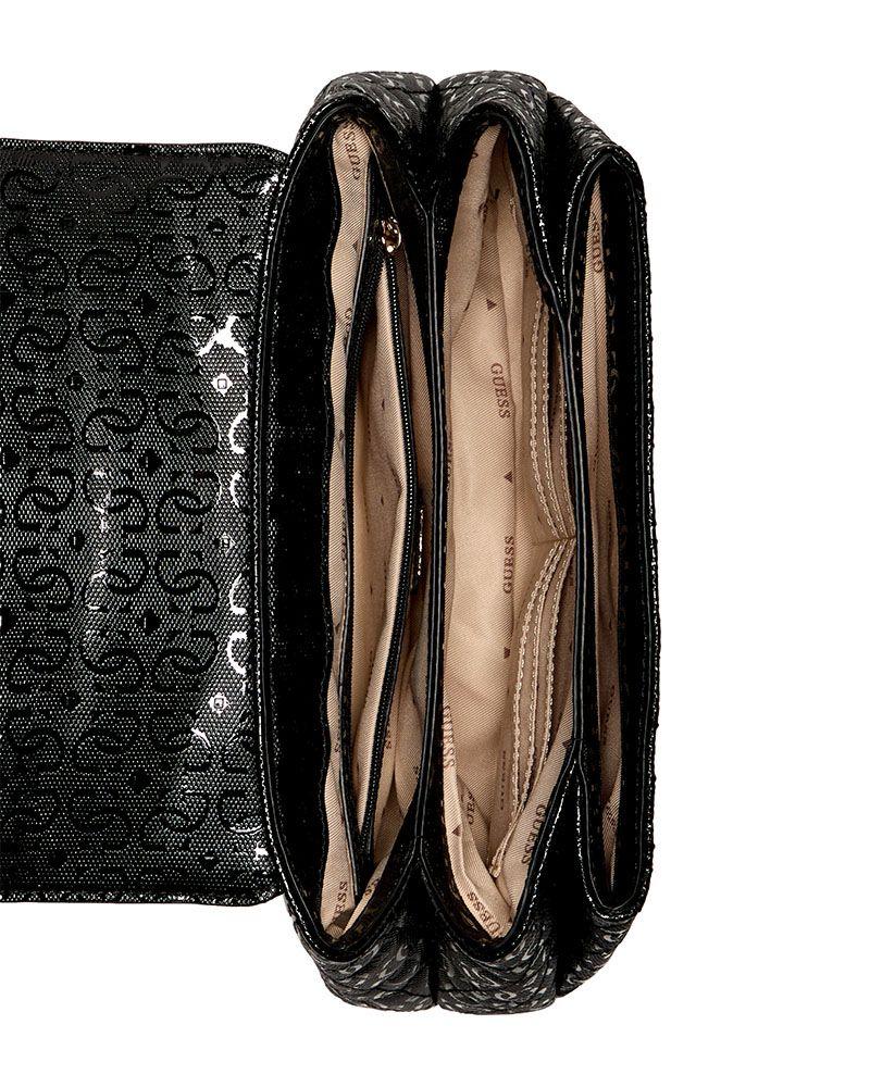 Cartera Guess Mujer Isemay Convertible Xbody Flap Negro-2