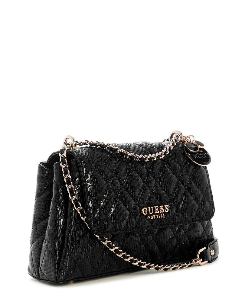 Cartera Guess Mujer Isemay Convertible Xbody Flap Negro-3