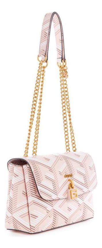 Cartera Guess Mujer Montreal Cnvrtble Xbody Flap Rosado.-1