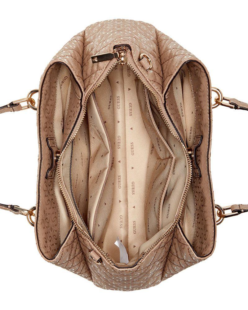 Cartera Guess Mujer Isemay Gfriend Shldr Satchel Café Claro-2