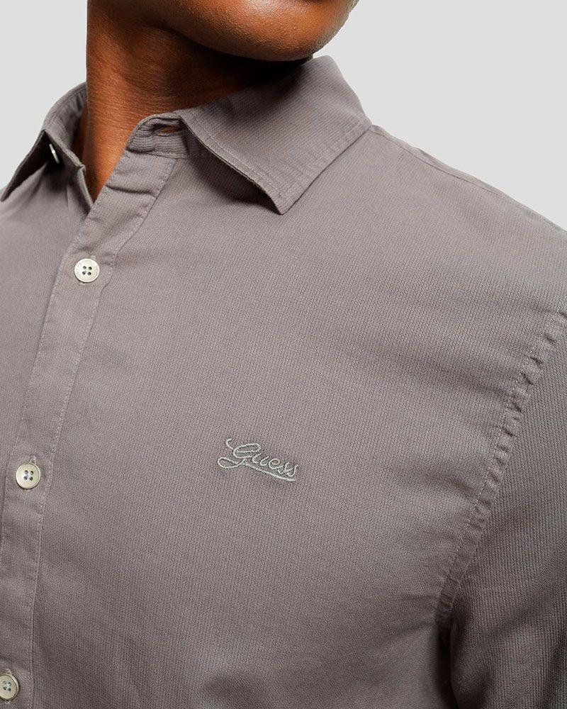Camisa Guess Hombre Ls Sunset Shirt Gris-1