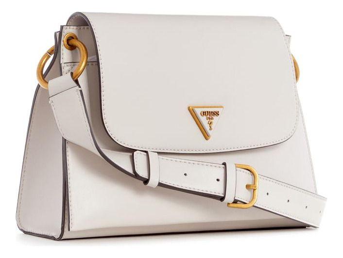 Cartera Guess Mujer Basilea Flap Crossbody Crema-1