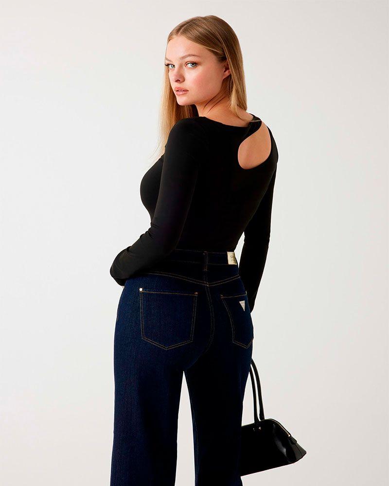 Polera Ls Eleanor Buckle Negro Mujer-1