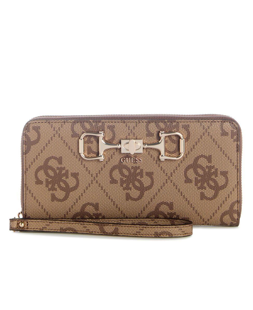 Billetera Janie Logo Slg Lrg Zip Around Marrón-0