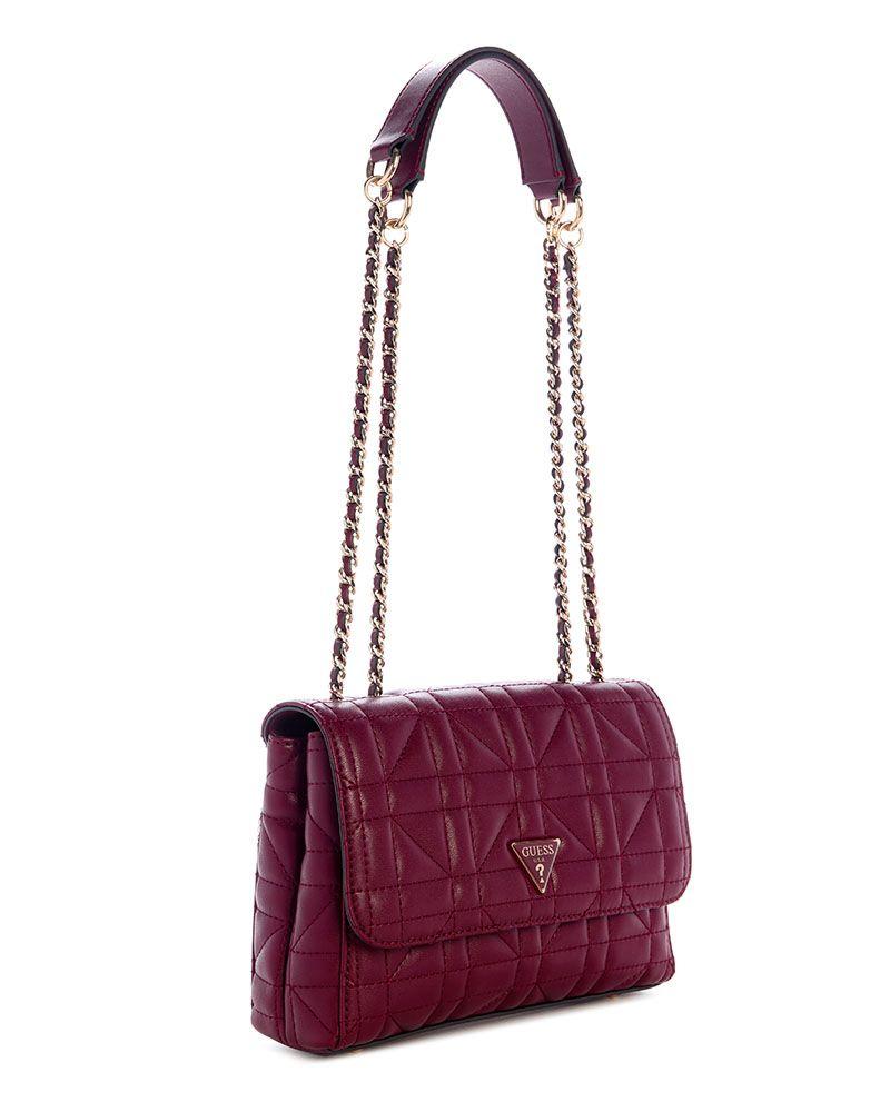 Cartera Guess Mujer Edita Convertible Xbody Flap Burdeo-1