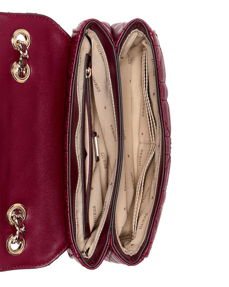 Cartera Guess Mujer Edita Convertible Xbody Flap Burdeo-3