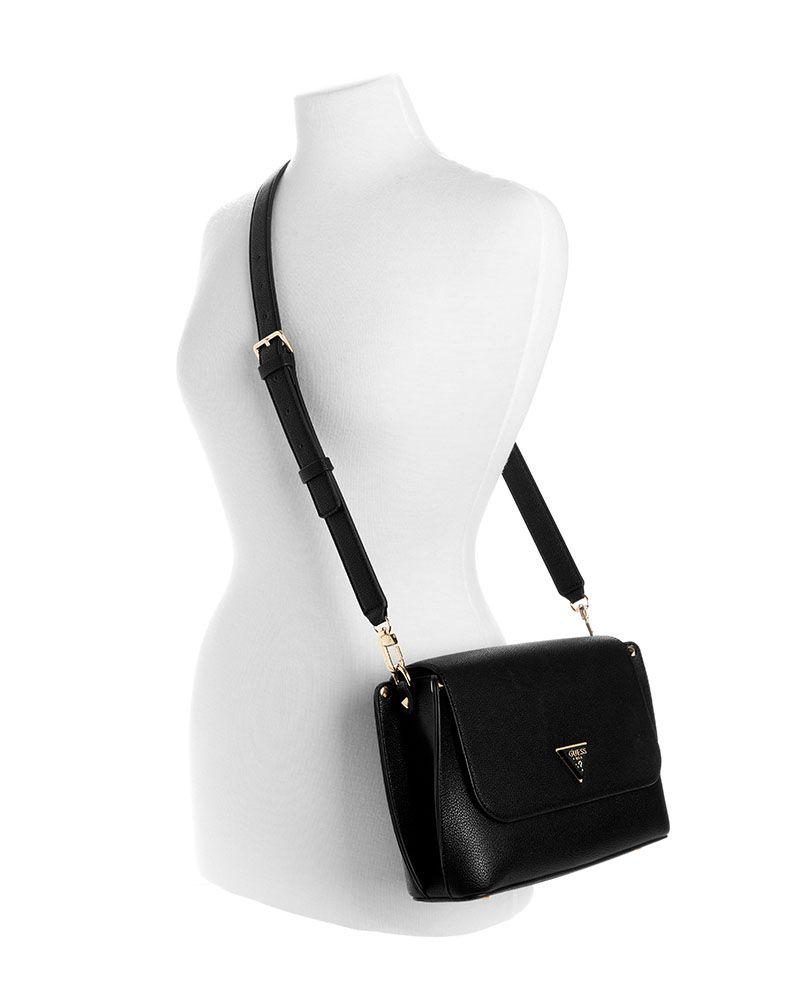 Cartera Guess Mujer Meridian Ii Flap Crossbody Negro-4