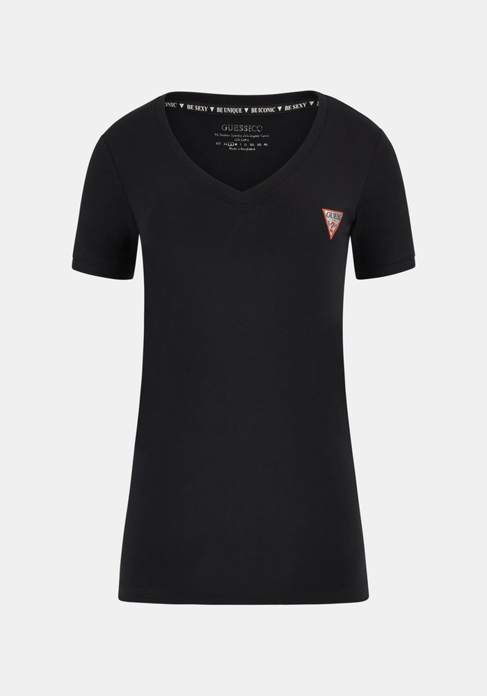 Polera Guess Mujer Ss Vn Mini Triangle Tee Negro-4