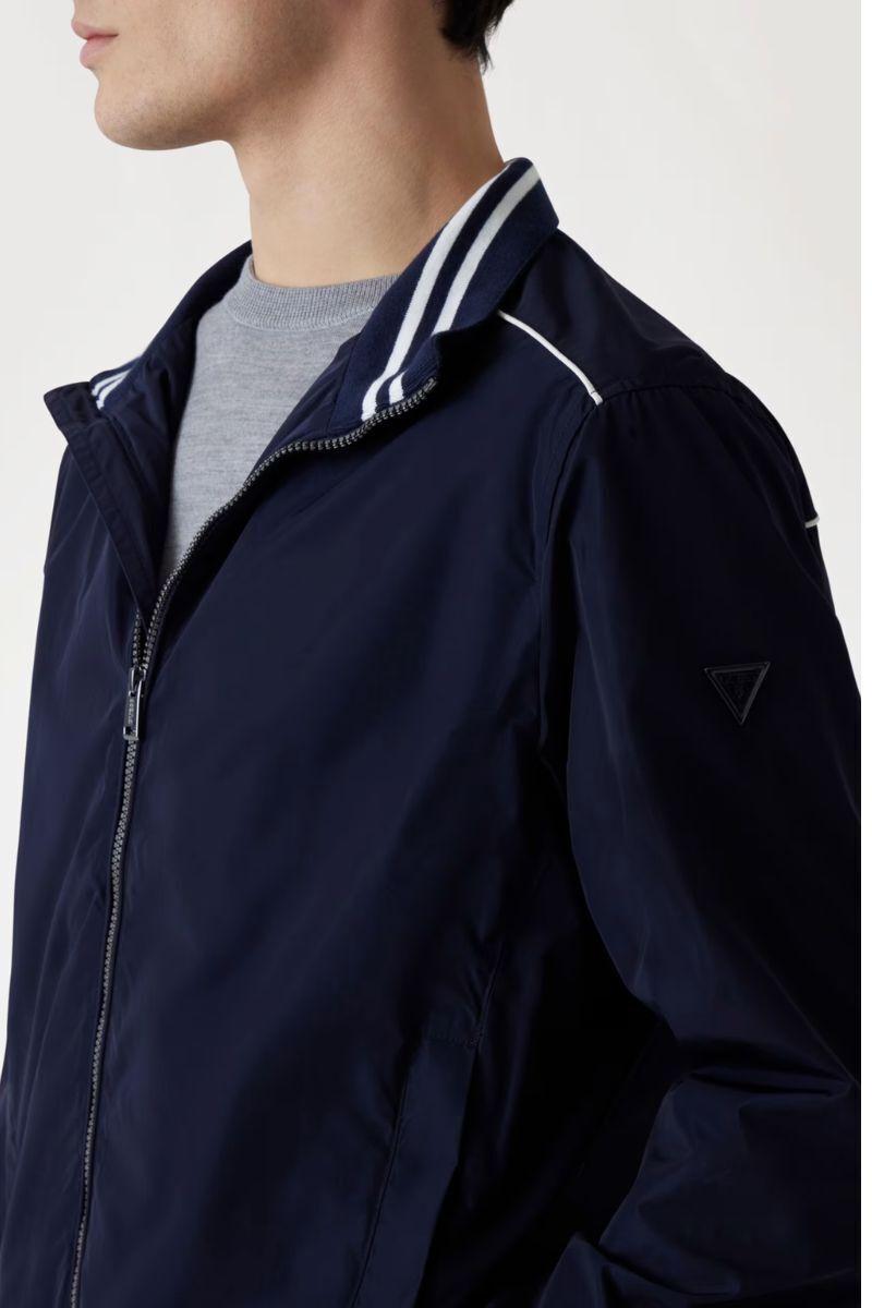Chaqueta Urban Satin Bomber Azul-2