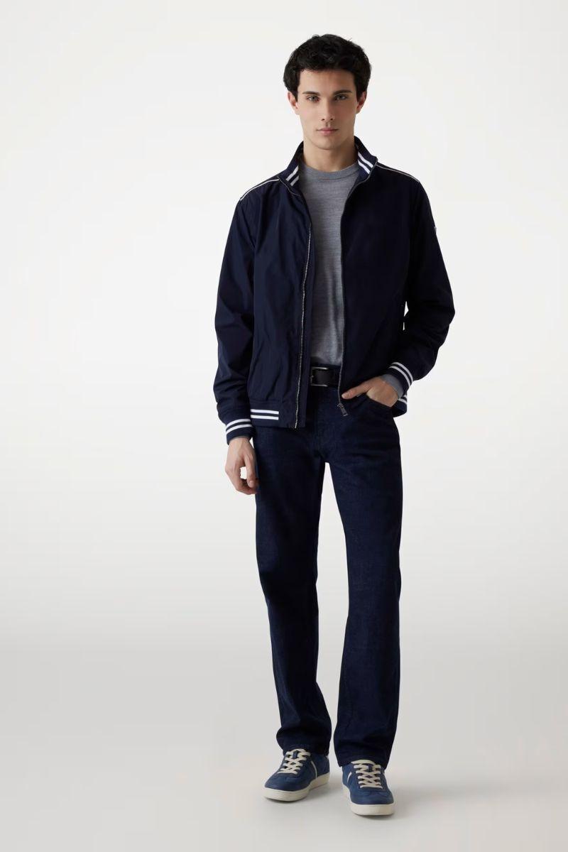 Chaqueta Urban Satin Bomber Azul-7