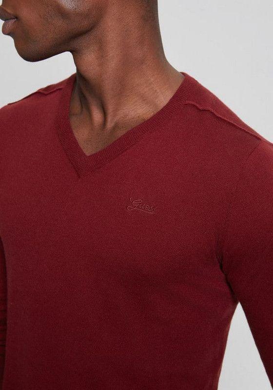 Tejido Guess Hombre Es Rainard Vn Basic Swtr Burdeo-2