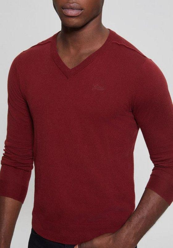 Tejido Guess Hombre Es Rainard Vn Basic Swtr Burdeo-3