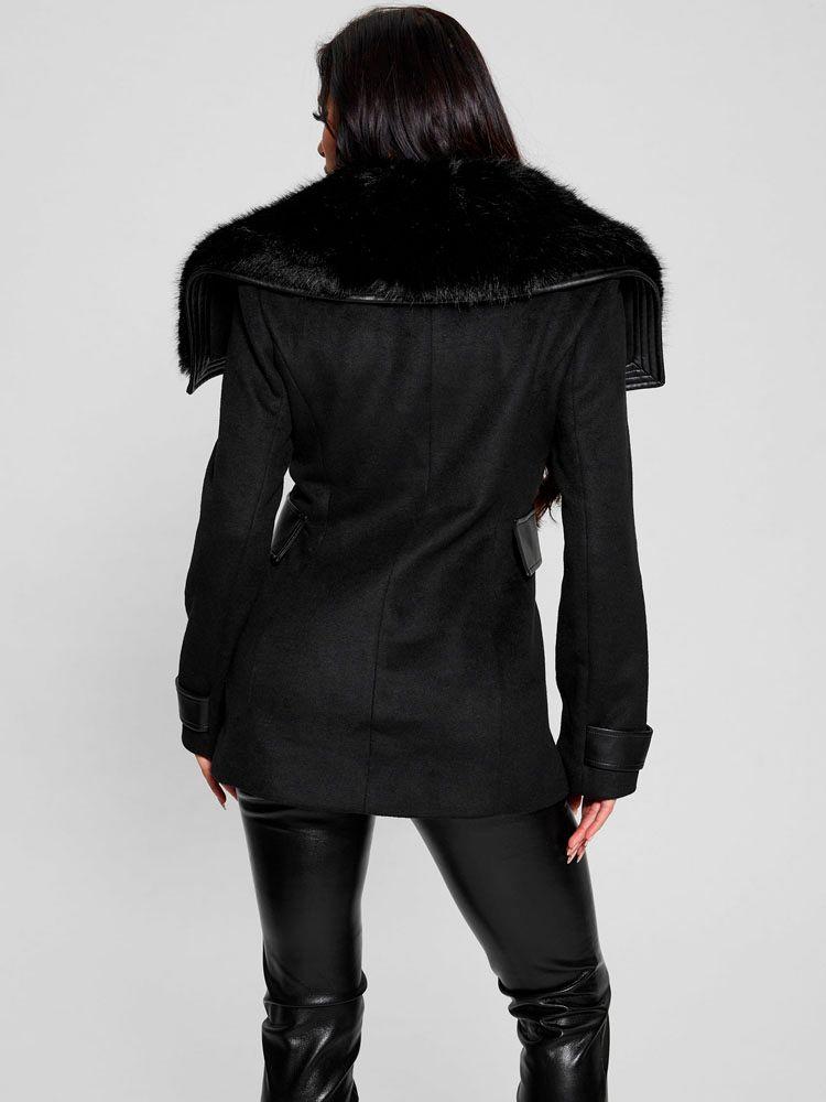 Chaqueta Guess Mujer Lilia Melton Coat Negro-1